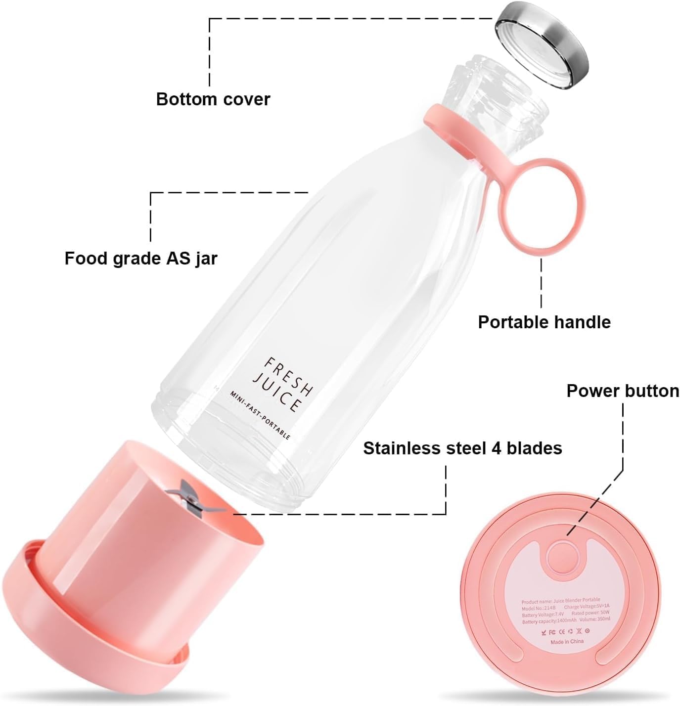 Mini Portable USB Juicer Bottle